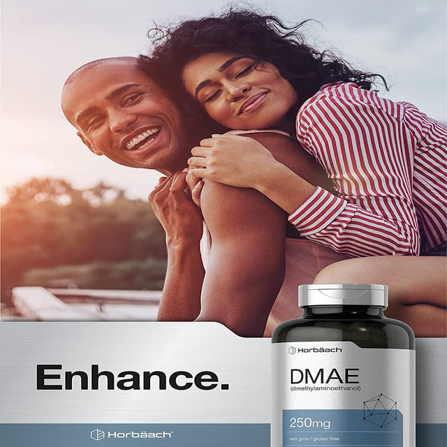 DMAE Supplement 250Mg | 200 Capsules | DMAE Bitartrate | by Horbaach