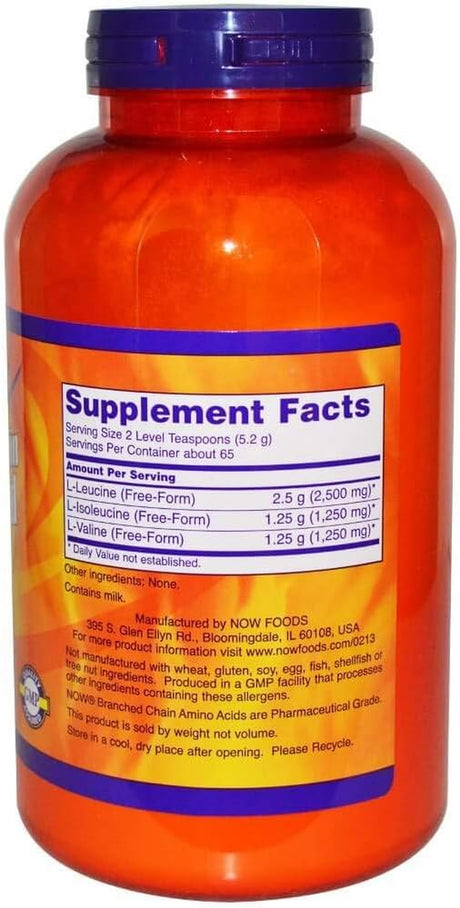 Branch Chain Amino, POWDER, 12 OZ by Now Foods (Pack of 3)