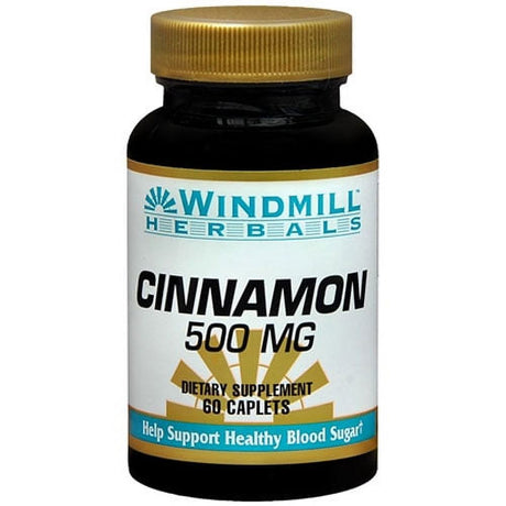 Windmill Cinnamon 500Mg Caplets to Support Healthy Blood Sugar, 60 Ea