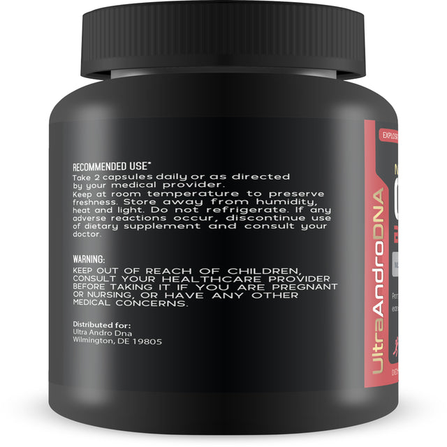 Nitric Oxide Booster - Ultra Andro Dna Muscle Pump Support - Increase Blood Flow - Expand Muscles - Improve Nutrient Delivery - Pre Workout Support - 30 Servings