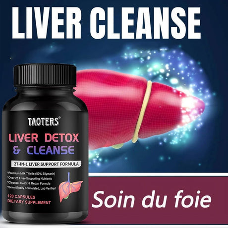 Liver Cleanse Detox & Repair | 25+ Herbs | Premium Liver Health Formula | Liver Support Detox Cleanse Supplement