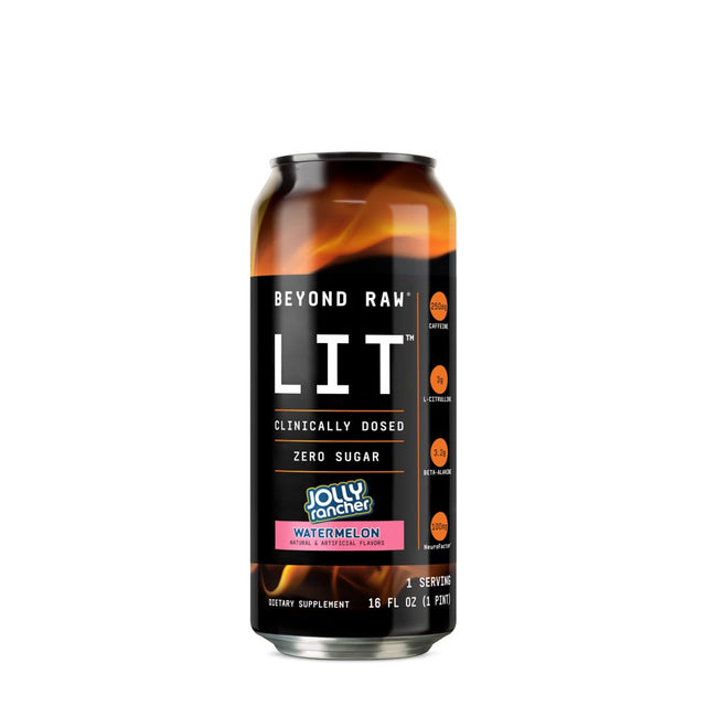 LIT™ On-The-Go Pre-Workout Energy, Jolly Rancher® Watermelon, 16 Fl Oz (4-Pack)