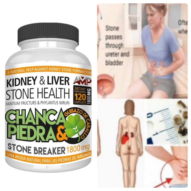 CHANCA PIEDRA Stone Breaker Kidney & Liver Stone Health 1800 Mg 120 Capsules