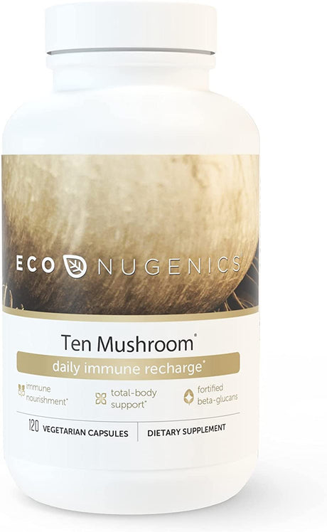 Ten Mushroom, 120 Vegetarian Capsules, Econugenics