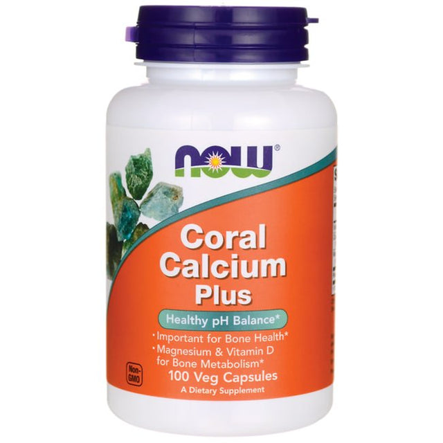 NOW Supplements, Coral Calcium Plus, Bone Health*, Healthy Ph Balance*, 100 Veg Capsules