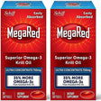 Megared Ultra Strength Krill Oil Omega 3 Supplement, 750Mg Krill Oil – EPA & DHA & Antioxidant Astaxanthin for Heart Health, 80 Softgels, No Fish Oil Aftertaste (Pack of 2)