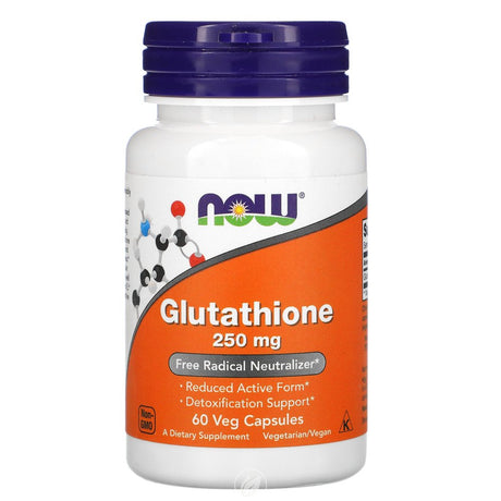 Now Foods L-Glutathione 250Mg, 60 Caps, Pack of 2