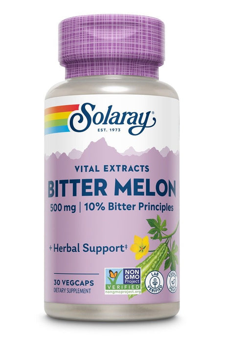 Solaray Bitter Melon Extract -- 500 Mg - 30 Vegetarian Capsules