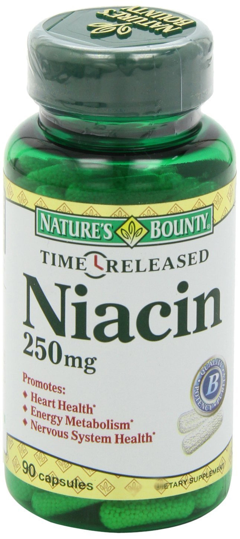 Nature's Bounty Niacin 250 Mg, 90 Time Release Capsules – Nutricity.co.nz