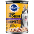 PEDIGREE High Protein Chopped Chicken & Duck Flavor Canned Soft Wet Dog Food for Adult Dogs, 13.2 Oz. Can