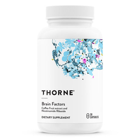 Thorne Brain Factors, Brain Health Supplement with Nicotinamide Riboside, Coffee Fruit Extract, and Betaine Anhydrous, Supports Learning, Memory and Cognition, NSF Certified for Sport, 30 Capsules