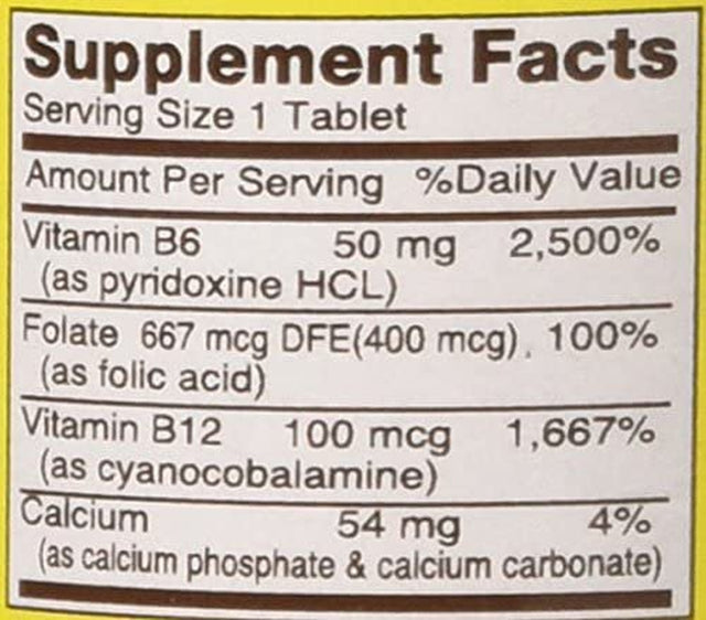 Mason Natural, Heart Formula B6/B12/Folic Acid Tablets, 90-Count Bottles (Pack of 3), Dietary Supplement Supports Cardiovascular Health, Red Blood Cell Formation, Metabolic Function