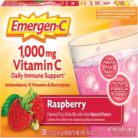 (2 Pack) Alacer Emergen-C Raspberry 30 Ct