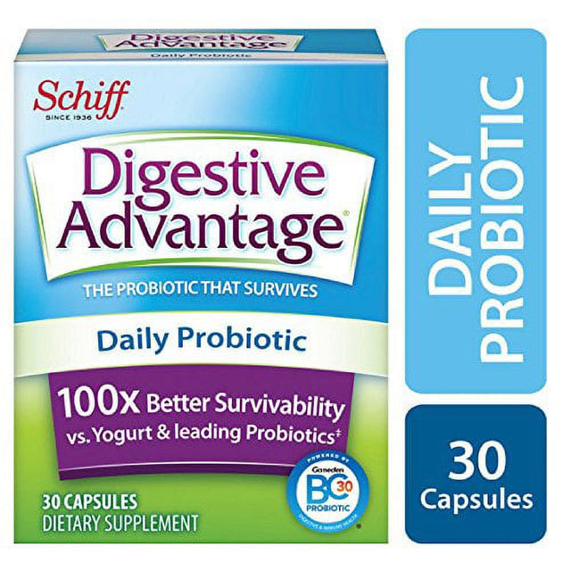 Digestive Advantage Daily Probiotic - Survives Better than 50 Billion - 30 Capsules