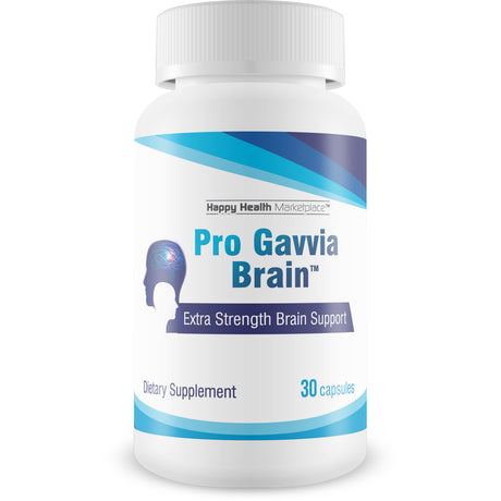 Pro Gavvia Brain - Extra Strength Brain Support - Ginkgo Biloba Nootropic Brain Formula - Support Memory, Focus, & Mental Acuity - Mental Energy & Cognitive Support - 30 Count