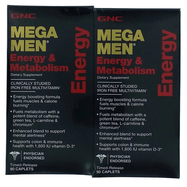 GNC Mega Men Energy Metabolism Multivitamins - 180 Ct.