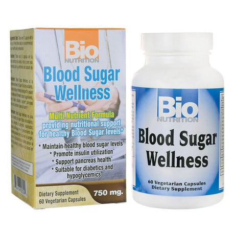 Bio Nutrition - Blood Sugar Wellness - 60 Vegetarian Capsules