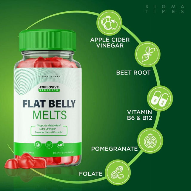 Flat Belly Melts Keto ACV Gummies for Weight Loss 60 Count