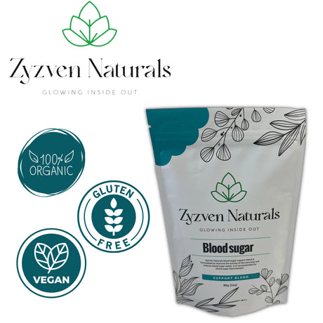 Zyzven Naturals Blood Sugar Support Loose Leaf Infusions Blend, 80G-2.8Oz Blend for Diabetic