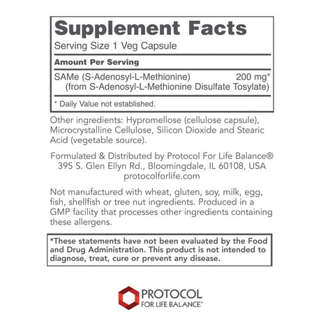 Protocol Same 200Mg - Mood, Brain, and Joint Supplement - 60 Veg Caps