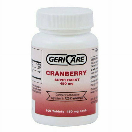 5-Pack Geri-Care 845-01-GCP Cranberry Tablets 450Mg. (Set of 5 Bottles of 100)