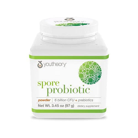 Youtheory Spore Probiotic Powder Advanced 3.45 Oz. (1 Bottle) No Refrigeration Required
