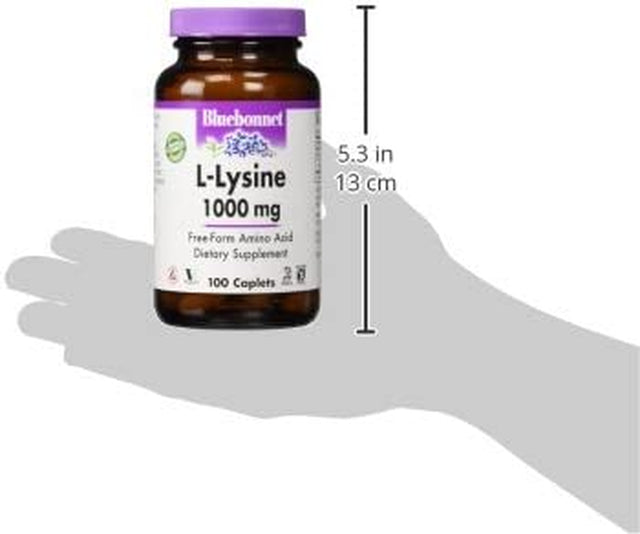 Bluebonnet L-Lysine 1000 Mg Caplets, 100 Count