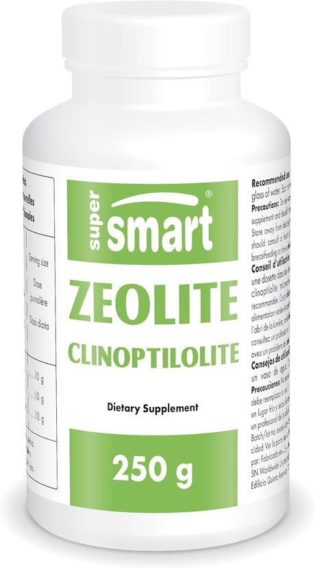 Supersmart - Zeolite Clinoptilolite - Micronized Less than 50 Μm - Mineral Immune System Booster | Non-Gmo & Made in USA - Gluten Free - 250 G