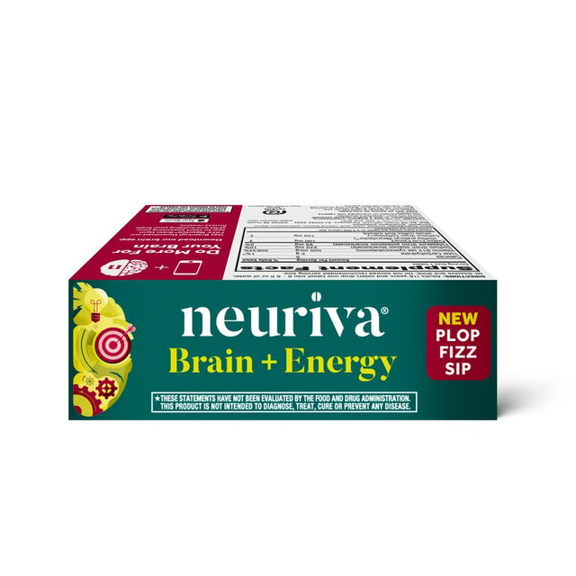 Neuriva Brain + Energy Effervescent Tablets, Cherry Limeade, 30Ct