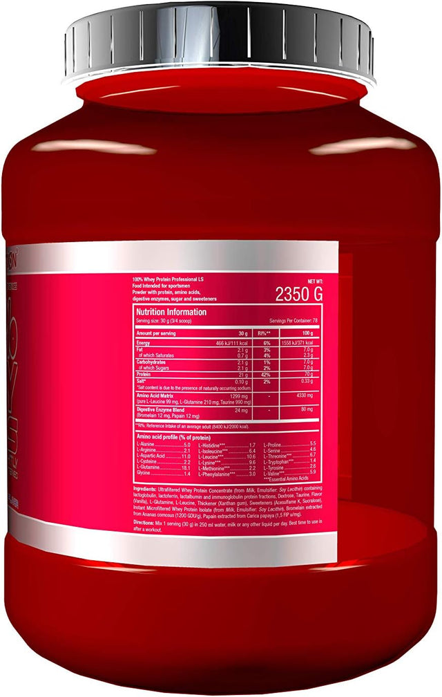 Scitec Nutrition 100% Whey Professional 2350G Vanilla Protein Supplement