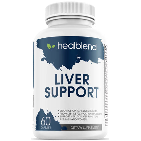 Healblend Natural Liver Support Supplement - Helps Detox Cleanse & Repair with Milk Thistle, Dandelion Root, Artichoke Extract, Enhance Optimal Liver Health - 60 Capsules