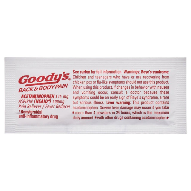 Goody'S Back and Body Pain Relief Powder, 24 Powder Sticks