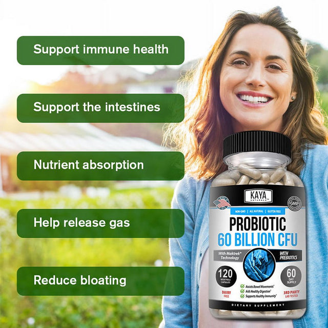 Probiotic Supplement - Supports Gut Health, Improves Digestion, Reduces Flatulence, Gut Relief, Immune System Support