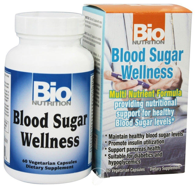 Blood Sugar Wellness 60 Vcaps by Bio Nutrition Inc, Pack of 2