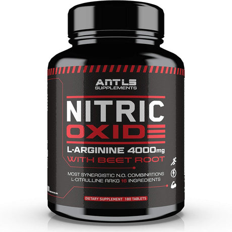 Nitric Oxide Supplement Booster Complex L Arginine 4000Mg,L Citrulline, Aakg,Beet Root,Pre Workout Supplement,Muscle Bulider,Growth,Pumps,Blood Flow,Vascularity,Heart Health,180 Capsules