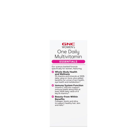 GNC Women'S Essentials One Daily Multivitamin, 60 Tablets, Vitamin and Mineral Support