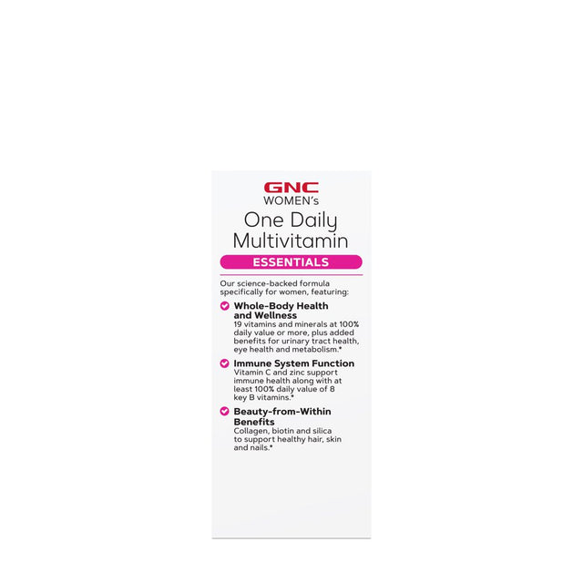 GNC Women'S Essentials One Daily Multivitamin, 60 Tablets, Vitamin and Mineral Support