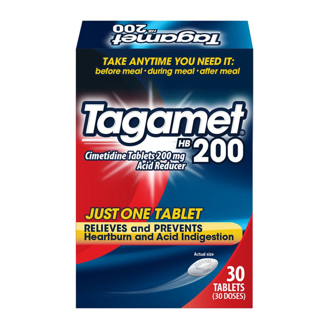 Tagamet HB 200 Mg Cimetidine Acid Reducer and Heartburn Relief, 30 Count