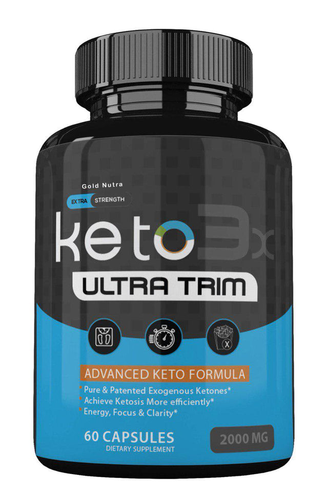 (1 Pack) Official Keto 3X Ultra Trim Advanced 2023 Formula, 1 Month Supply