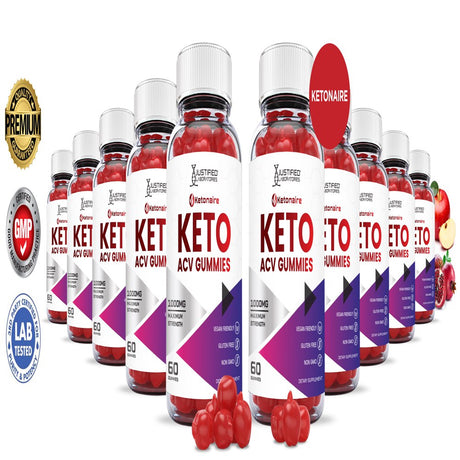 (10 Pack) Ketonaire Keto ACV Gummies 1000MG Dietary Supplement 600 Gummys