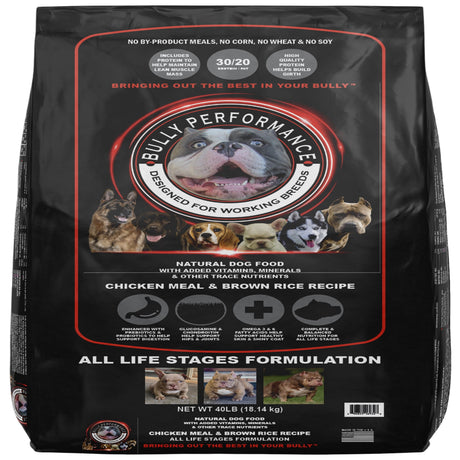 Bully Performance All Life Stage Dry Dog Food 40Lb