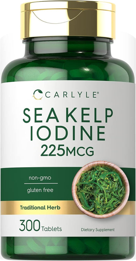 Sea Kelp Iodine | 225Mcg | 300 Tablets | by Carlyle