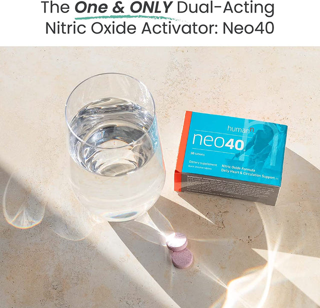 Humann Neo40 - Daily Heart & Circulation Support - Beet Root Powder, Hawthorn Berry, L-Citruline - 30 Dissolvable Tablets