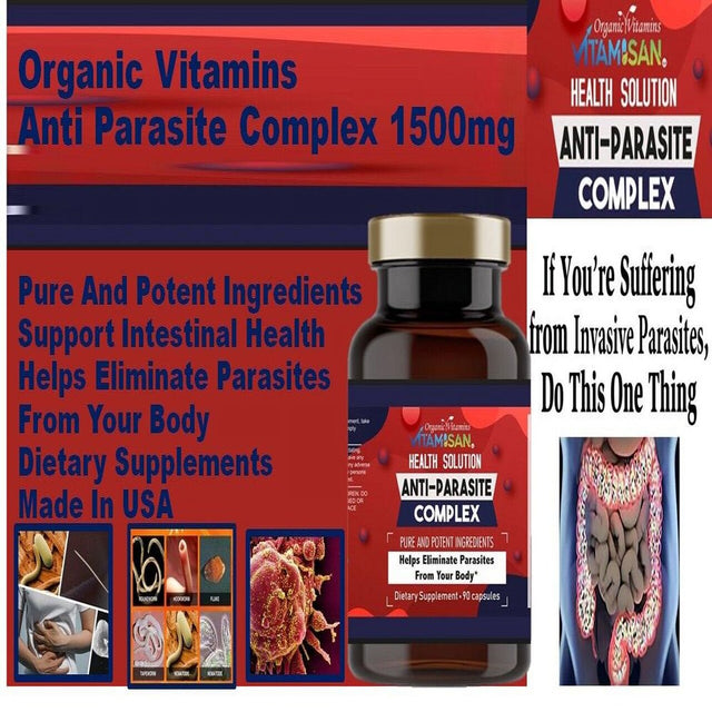 Parasite Cleanse DETOX Liver Colon Yeast Blood Support Colon Clease 90 Capsules