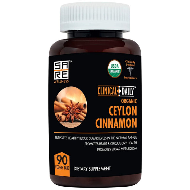 Clinical Daily Ceylon Cinnamon Bark Supplement Blood Sugar Support 90 Tablets