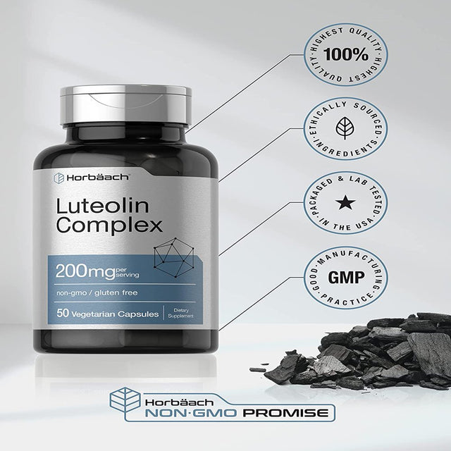 Luteolin Complex with Rutin 200Mg | 50 Capsules | by Horbaach