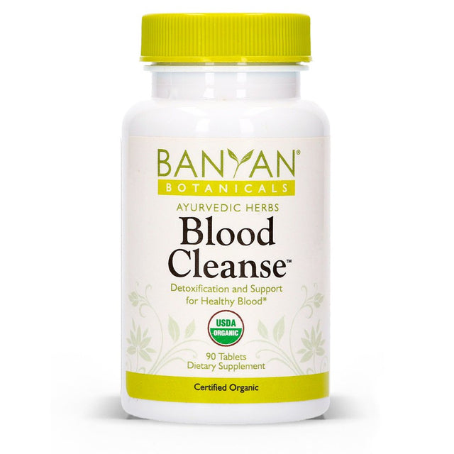 Banyan Botanicals Blood Cleanse Tablets – Organic Supplement with Manjistha & Turmeric – Blood Cleansing Herbs for Detox, Healthy Circulation & Skin* – 90 Tablets – Non GMO Sustainably Sourced Vegan