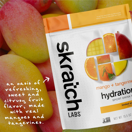 Skratch Labs Hydration Powder | Sport Drink Mix | Electrolytes Powder for Exercise, Endurance, and Performance | Mango + Tangerine | 20 Servings | Non-Gmo, Vegan, Kosher