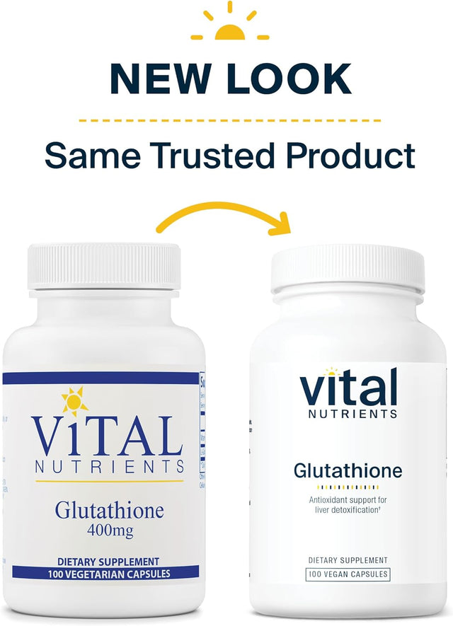 Vital Nutrients Liposomal Glutathione 400Mg | Vegan Antioxidant Supplement to Promote Liver Health and Liver Detox* | Gluten, Dairy and Soy Free | 100 Capsules