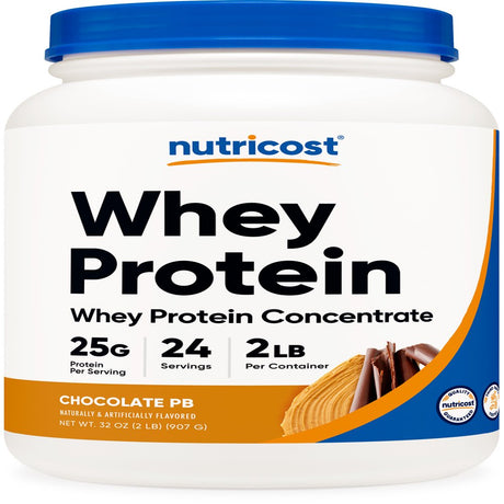 Nutricost Whey Protein Concentrate Powder (Chocolate Peanut Butter) 2LBS